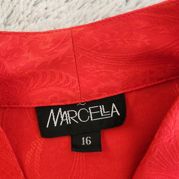 2/$30 Vintage Silky Red Blouse - Picture 10 of 10